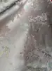 Cor de Pasta de Feijão Cinza Azul Jacquard de Alta Densidade Jaqueta Cheongsam Chinês Estilo Chinês Hanfu Brocado Composto