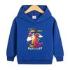 Unicórnio meninos e meninas camisola com capuz outono 2022 primavera e outono novo estilo ocidental infantil bebê all-match casual top