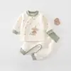 Conjunto de Roupas Quentes para Bebê Estilo Outono Inverno Roupas Separadas para Bebê Recém-nascido Roupa Térmica Acolchoada para Bebê e Criança Pequena Roupas de Outono Calças de Outono