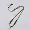 Cadena de Cuentas de Jade Hetian Natural Tejida a Mano Clásica y Elegante Cuerda para Colgar en el Cuello Ajustable