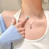 Collar con Colgante Lágrimas de Sirena de Acero de Titanio para Mujer, Cadena para Clavícula de Lujo Ligero de Alta Gama, Nuevo Accesorio 2026