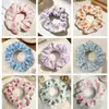 Gomas para el Cabello con Textura Arrugada Floral Frutal Lindo Bloqueo de Color Cuerdas para el Cabello para Cola de Caballo Suministro al por Mayor Directo del Fabricante