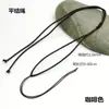 Colar Simples Moda Artesanal Trançado Nó Plano Corda Pingente Corda Pingente de Jade Cordão de Jade Joias DIY Corda Ajustável