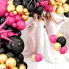 Estrella Explosiva de Comercio Exterior de Amazon Transfronterizo Cadena de Globos Color Rojo Rosa Set Arreglo de Cumpleaños Graduación Celebración de Boda