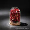 Flor Eterna Mini Cúpula de Cristal Rosa Caja de Regalo Día de la Madre Día de San Valentín 520 Festival Qixi Navidad Regalo Creativo