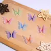 Oushu Nuevo Tul de doble capa degradado de 5 cm Mariposa colorida Accesorios para el cabello DIY hechos a mano Materiales decorativos Flores para zapatos