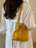 Bolso con Cordón de Color Caramelo de Moda para Mujer 2026 Primavera Nueva Moda Bolso de Hombro Simple Color Sólido Bolso Cruzado de Alto Valor