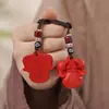 Nuevo Bolso de la Suerte de Piscis Tallado Finamente en Arena Roja Colgante de Llavero de los Doce Zodíacos Colgante de Bolso de la Suerte Colgante para Llave de Coche