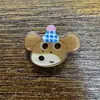 Coleção de botões de animais coelho e esquilo de desenho animado para roupas infantis, decoração de roupas artesanais DIY, botões para sapatos com furo