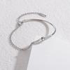 Pulsera sencilla de acero inoxidable con circonitas cosidas para mujer, diseño de nicho INS, pulsera de moda OL para mujer, de alta calidad, en stock