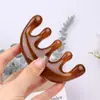 Peine de Resina de Cinco Garras Peine de Cinco Dientes Terapia de Masaje para Peinar Raspar Palo para Pegar Mejillones Herramienta de Belleza Peine Meridian