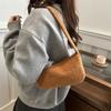 Bolsa de Mão Pelúcia Grande Capacidade 2025 Novo Estilo Texturizada Fashionável Fofa Distinta Estilosa Fofa de Ombro para Mulheres