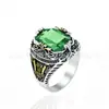 Anillo Transfronterizo de Amazon para Hombre Sol, Luna y Estrellas con Cristal Colorido Grabado Vintage, Joyería de Lujo Ligero de Alta Gama al por Mayor