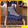 Botas Femininas Curtas 2025 Outono e Inverno Novos Sapatos Femininos de Algodão com Veludo e Espessamento, Solas Grossas e Elevadoras Modernas, Quentes e Casuais Femininos