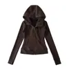 2025 Otoño e Invierno Yoga Fitness Suéter Polar Chaqueta para Mujer Cintura Talla Grande Aterciopelado Grueso Slim Cárdigan de Forro Polar
