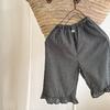 2026 Ropa de Verano para Niños Huzhou Zhili Estilo Coreano para Niñas Algodón Lino Pantalones de 9 Puntos Pantalones de Tres Cuartos Pantalones Anti-Mosquitos 6216