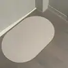 Tapete de banho de terra de diatomáceas de cor sólida, antiderrapante e resistente a quedas, adequado para entradas de banheiro, absorvente e com design simples