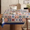 Toalha de Mesa Estilo Americano Impermeável à Prova de Óleo Resistente a Escaldões Sem Lavar 2026 Novo Estilo Luxo Leve Toque de Alta Qualidade Mesa de Centro Mesa Retangular