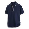 M-8XL Verão Estilo Gelo Camisa Polo Algodão Perolado Masculina Solta Gola Tamanho Plus Camiseta Manga Curta Roupas Roupa Masculina para Homens Gordos