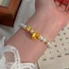 Pulsera de Perlas de Lujo Ligero de Alta Gama Estilo Coreano Moda Popular en Internet Diseño de Nicho Sentido del Diseño Pulsera Elegante Estilo Frío con Circonita