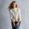 Chaleco de cuello redondo estilo Chanel para mujer, chaqueta sin mangas de tweed con botones dorados, prenda exterior elegante de ajuste ceñido con múltiples bolsillos