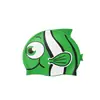 Touca de Natação Infantil de Silicone em Formato de Peixe, Touca de Natação Impermeável Fofa de Desenho Animado com Proteção para Ouvidos, Touca de Natação para Treinamento de Estudantes, Touca de Natação Estampada