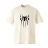 Nova Camiseta Retro Americana Lavada com Efeito Desgastado de Manga Curta para Homens e Mulheres, Verão 230g Gola Redonda Casual Roupas Estampadas