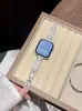 Trébol de Cuatro Hojas Metálico Curvo Correa de Cuero Incrustada con Diamantes Adecuado para Apple Watch iWatch Décima Segunda Generación 11/10