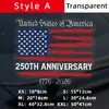 Pegatinas Populares para Coche Transfronterizas, Pegatinas Conmemorativas del 250 Aniversario Americano, Pegatinas Decorativas de Bandera Americana para Carrocería y Ventanas de Coche