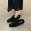 ¡Aumento de Altura! Pantuflas Peludas sin Cordones para Mujer, Moda Otoño e Invierno, Zapatos de Exterior con Puntera Cerrada a Mitad, Zapatos Peludos, Mocasines
