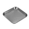 Plato Cuadrado Plano de Acero Inoxidable 304 Retro Plato para Pollo Frito y Papas Fritas Restaurante Plato de Frutas Plato para Guarnición Plato para Snacks