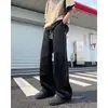 Vibras de estilo americano pantalones de pierna ancha de calle para hombre primavera peso pesado rectos a rayas pantalones casuales marca de moda pantalones deportivos retro