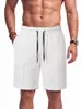 Pantalones cortos casuales de cordón para hombre, de estilo europeo y americano, para exteriores, vacaciones, verano, playa, corte holgado