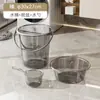 Balde d'água transparente, bacia, concha d'água, conjunto de balde e bacia de plástico, conjunto de três peças para banho de estudante de dormitório, uso doméstico, luxo leve