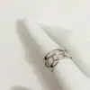 Anillo Abierto Estilo Coreano para Mujer, Anillo Ancho Trenzado Cruzado de Moda, Anillo Versátil, Venta al por Mayor de Fábrica