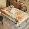 Toalha de Mesa de Luxo Leve de Alta Qualidade Impermeável e à Prova de Óleo Estilo Retro Americano Dopamina Tapete para Mesa de Jantar Estilo Ins Toalha de Mesa para Mesa de Centro