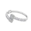 Pulseras Europeas y Americanas Transfronterizas Incrustadas con Piedras Redondas Cuadradas y Circonitas, Oro, Oro Rosa y Plata, Joyería de Alta Gama para Hombres y Mujeres
