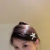 Pinza para el pelo de estrella de mar con diamantes brillantes de estilo coreano, nuevo, elegante, de lujo ligero, pinza de pico de pato versátil y exquisita, accesorio para el pelo lateral para mujer