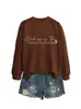 Gentileza é grátis Amazon eBay site independente moletom casual confortável feminino gola redonda manga longa para comércio exterior
