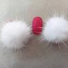 Arte de uñas bola de pelo red social joyería imán desmontable personalidad moda tendencia arte de uñas bola de pelo arte de uñas DIY joyería