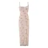 Vestido de Verano para Mujer 2026 Estilo Europeo y Americano, Largo Medio, Estampado, Ajustado, de Tirantes 6866 Color de la Imagen Mezcla de Fibra Sintética