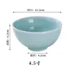 Novo estilo chinês vento sombra verde esmalte cerâmica tigela doméstica comercial arroz tigela mingau sopa tigela hotel jantar bar clube louça