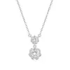 Collar con Colgante de Estrella Sol y Borla de Plata de Ley 925 Cadena para Clavícula de Flor de Lujo Ligero Accesorios de Exportación Collar de Plata Collar