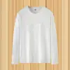 Camiseta masculina de manga longa de seda de leite 180g outono e inverno, camisa solta fina de cor sólida, tamanho grande, gola redonda, roupas de outono