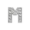 10 mm/8 mm Aleación Cromada Diamante Blanco Letras Perforadas Inglesas Desgaste Adecuado para Pulseras DIY Pulseras Accesorios de Joyería