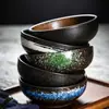 Venta Caliente Comercial Tazón Pequeño Estilo Japonés Tazón de Arroz Tazón de Comida para una Persona Juego de Tazones de Mesa Poco Profundos Tazón Tazón Tazón para Pasteles de Arroz Hogar Cerámica Tazón para Sopa de Arroz