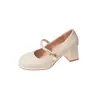 Zapatos Mary Jane para mujer, nueva colección 2023, tacones de plataforma gruesa estilo hada, zapatos pequeños de piel, zapatos planos para mujer, zapatos de noche, disponibles para dropshipping