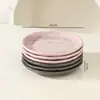 Plato de Hueso Color Crema, Plato de Cerámica de Grado Alimenticio para el Hogar, Plato para Pasteles, Plato para Bocadillos, Bandeja de Desechos de Mesa