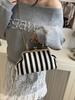 Bolso de Mano Casual Nuevo de Verano 2025 Cadena Exquisito Bolso de Hombro Rayado de Paja Casual Color Sólido Bandolera para Mujer