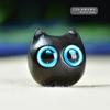 Pingente de Gato de Olhos Grandes Esculpido em Jacarandá Chaveiro de Sândalo Verde Sândalo Preto Sândalo Roxo Acessórios DIY Pendente para Celular